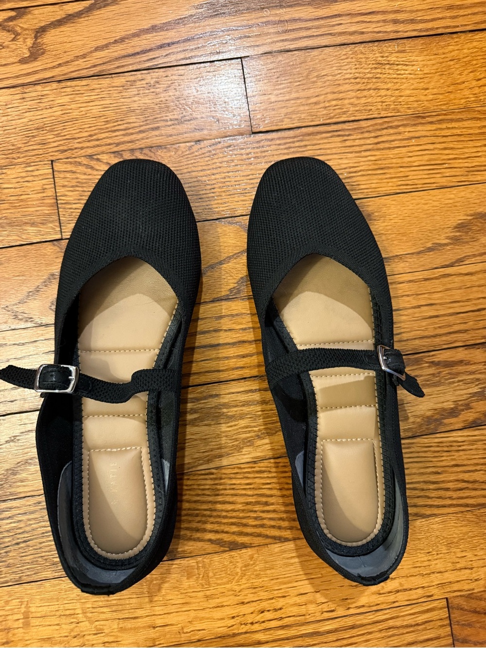 Kelly & Katie Black Mary Jane Knit Flats